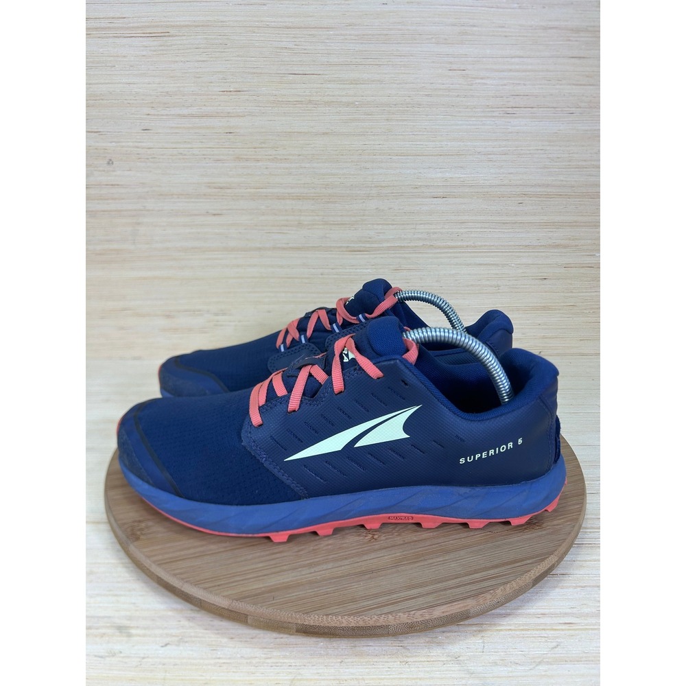 Altra Superior 5 Womens Trail Running Shoes Navy Blue Coral AL0A5483442 US 10.5